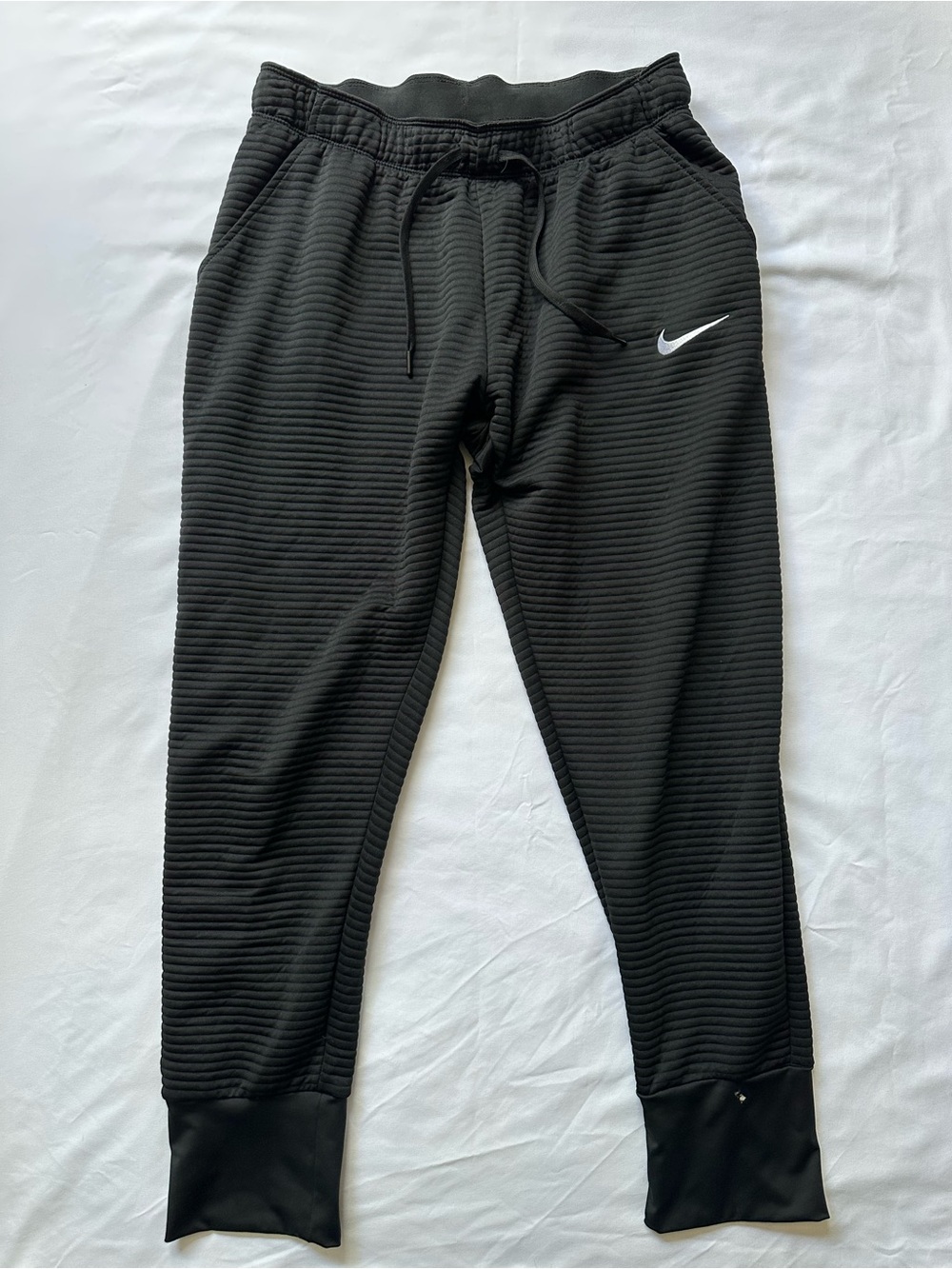 Nike Black Dri-FIT Ribbed Waist Athletic Joggers